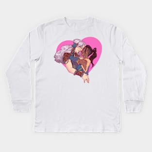 Beuyasha Valentine’s Day with heart Kids Long Sleeve T-Shirt